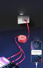 4Ft/1.2m 3-in-1 USB Charge Cord Compatible